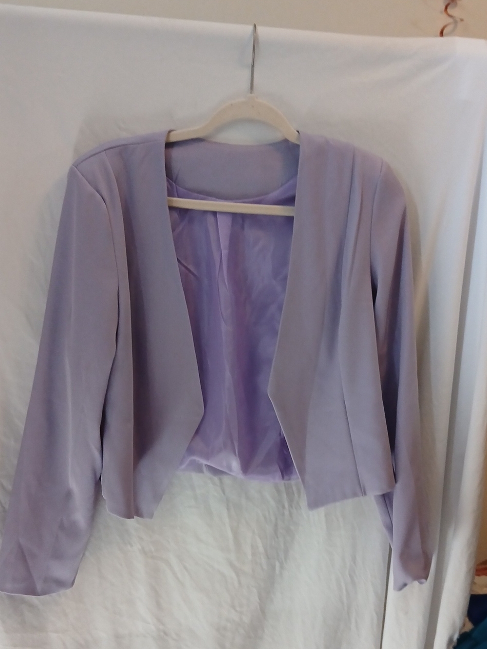 Source Unknown Lilac Open-Front Women's Blazer